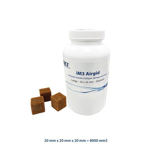 iM3 Airgid Haemostatic Gelatin Collagen Sponges with Silver