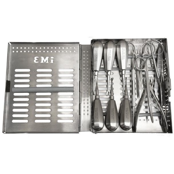 iM3 Stubby Handle Extraction Set with Autoclavable Case