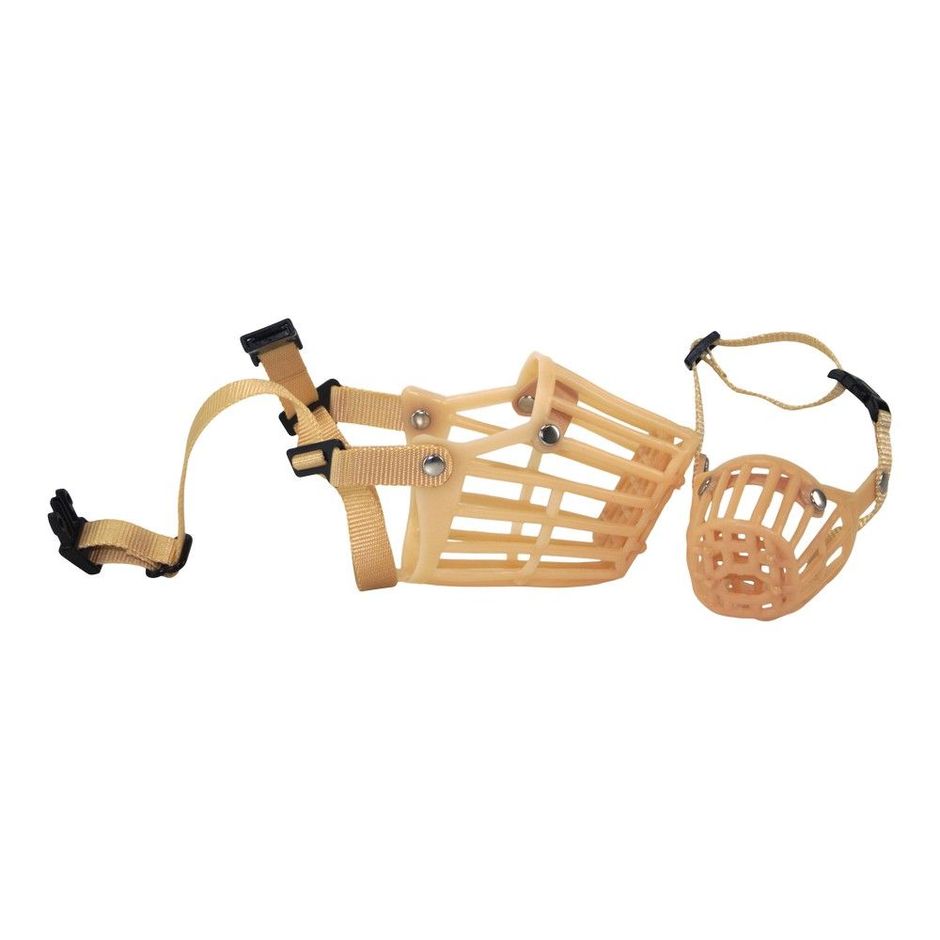 Plastic Dog Muzzle with Nylon Webbing