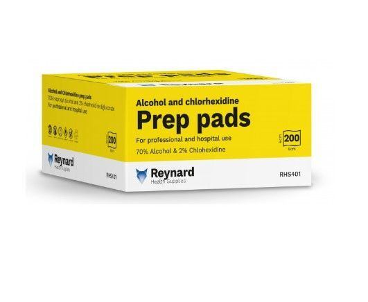 Reynard Alcohol and Chlorhexidine Prep Pads