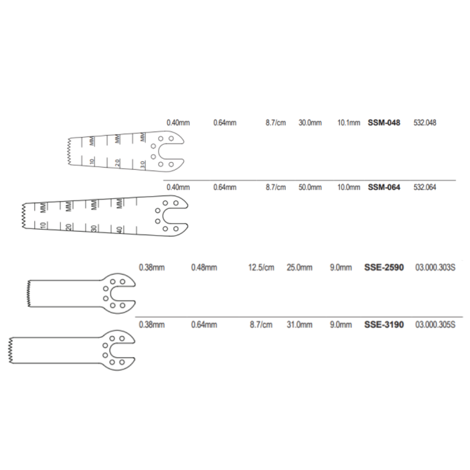 VOI Synthes-Compatible Sagittal Saw Blade